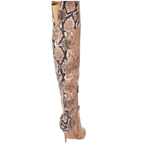 JESSICA SIMPSON / Ammira2M / Snake Print / Over-The-Knee Boots With Chain Detail - Picture 4 of 10
